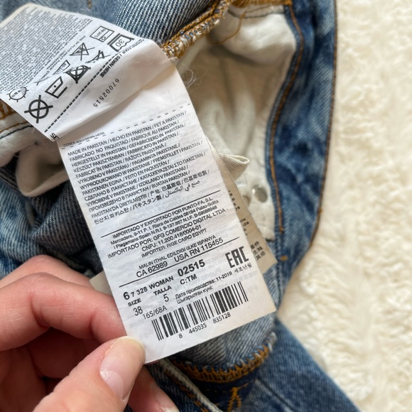 Mango MNG Denim Relax Distressed Jeans sz 6 - Picture 4 of 12